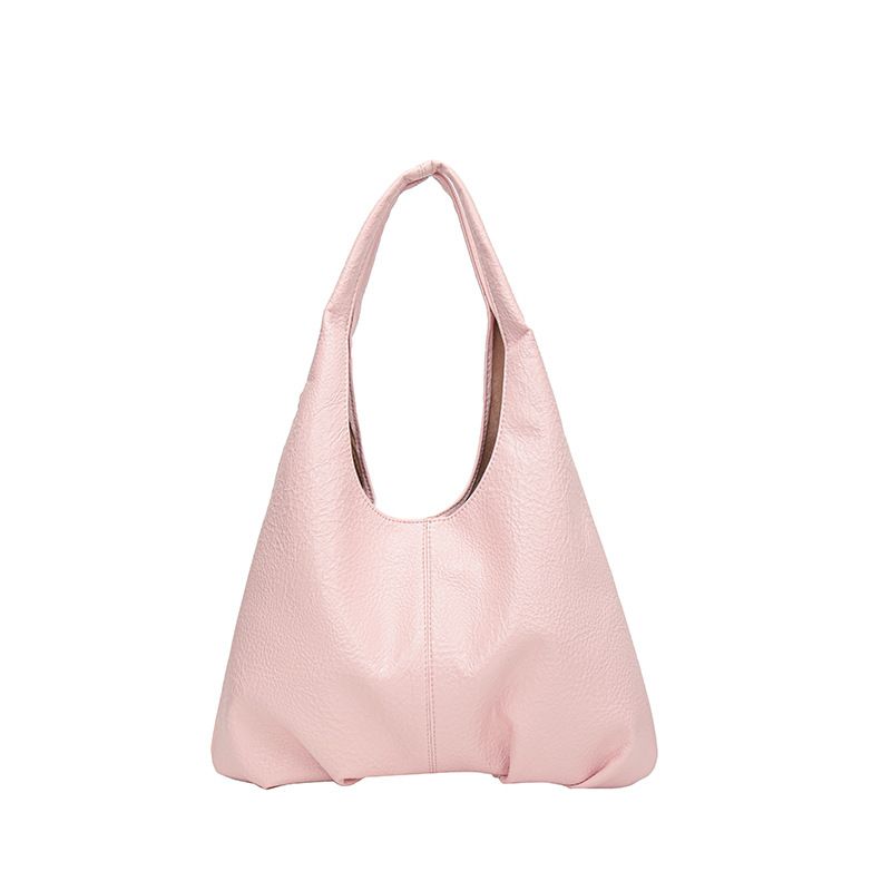 Borsa a secchiello da donna in morbida pelle, con tracolla sottobraccio, di alta qualità, per bambini e mamme, in stile retrò straniero, 2024_voghion.com