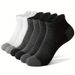 Schnelltrocknende Sportsocken für Herren in großer Größe – Atmungsaktive Mesh-Kurzrohrsocken Schwarz/Weiß_voghion.com