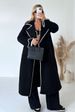 Elegant Embroidered Wool Blend Coat For Women - Loose Fit Long Sleeve Trench Coat With Lace Detailing, Autumn Winter Fashion Outerwear_voghion.com