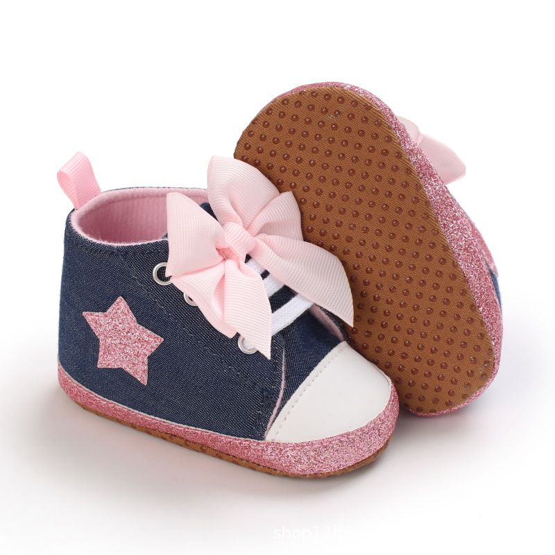 Mother & Kids Li Haisheng Autumn and Winter 0-1 Year Old Baby Shoes Bowknot Cute Girls All-match Learning Shoes Support One Piece Dropshipping_voghion.com