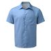 2024 summer lapel short sleeved button striped men's casual shirt top_voghion.com