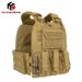 Quick-Release Tactical Vest – Lightweight 500D Polyester, MOLLE-Compatible (Coyote/OD Green, Adjustable Fit)_voghion.com