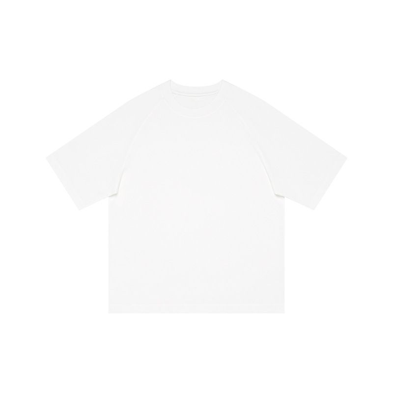 Men's Clothing Heavyweight Thickened Cotton Short Sleeved T Shirt Summer Drop Shoulder Trendy Solid Color T Shirt Bottoming Shirt_voghion.com