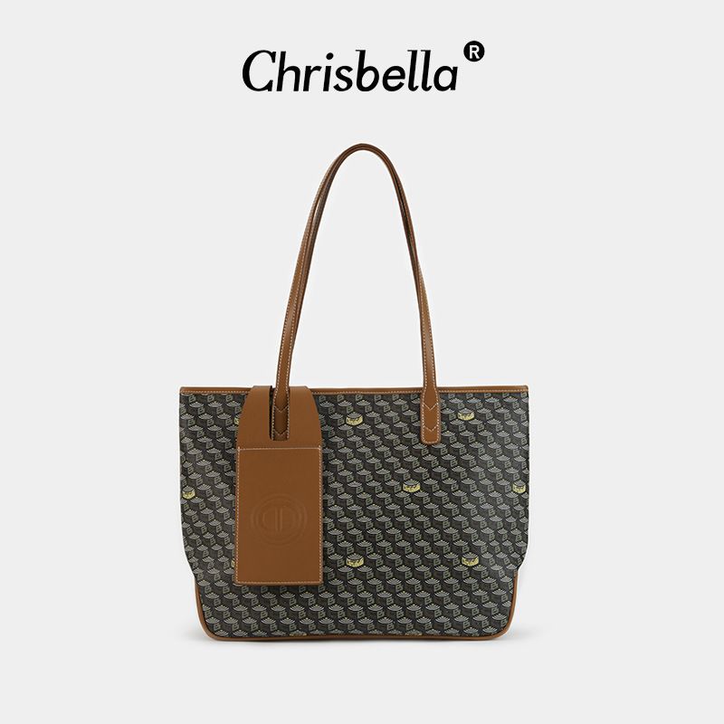 Full Print Large Capacity Commuter Ladies Horizontal Tote Bag One Shoulder Underarm Bag Handbag_voghion.com