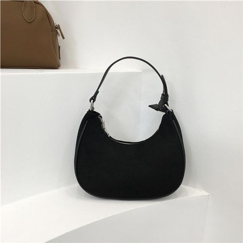 2025 Vintage Suede Hobo Bag - Trendy Crescent Moon Purse For Women, Premium Underarm Shoulder Bag_voghion.com