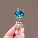 New Temperament Fashion Sapphire Cat Brooch Electroplating Diamond Suit Corsage Accessories Niche High-end Pin_voghion.com