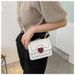 Women's Bag Niche White Small Bag Women's All-match Messenger Bag Sense texture chain mini small square bag women's factory direct sales_voghion.com