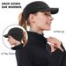 Cappello invernale da donna LazyZoom in pile polare riflettente con coda di cavallo e paraorecchie a scomparsa, morbido e caldo, berretto termico da ciclismo sportivo_voghion.com