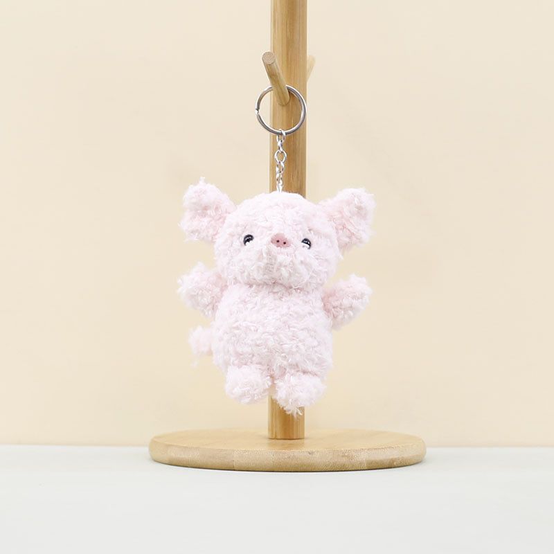 Adorabile peluche a forma di maialino, portachiavi in morbido pile di corallo, accessorio per bambola, anello chiave_voghion.com
