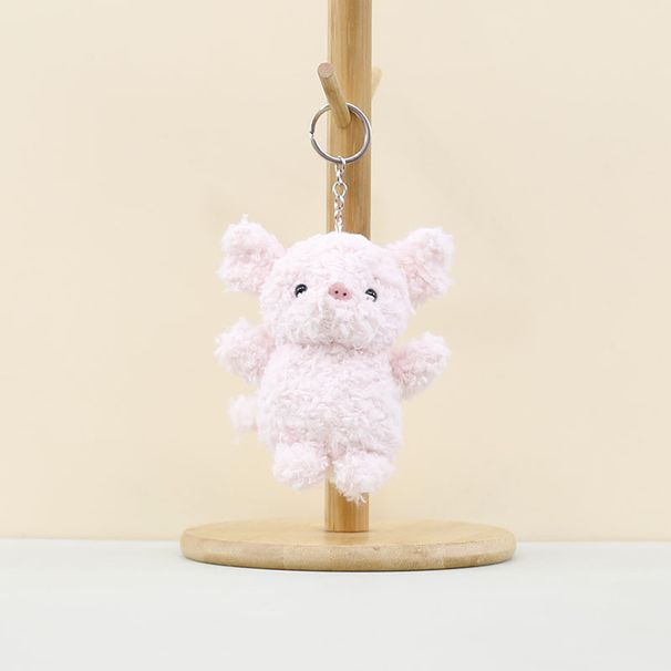 Adorabile peluche a forma di maialino, portachiavi in morbido pile di corallo, accessorio per bambola, anello chiave_voghion.com