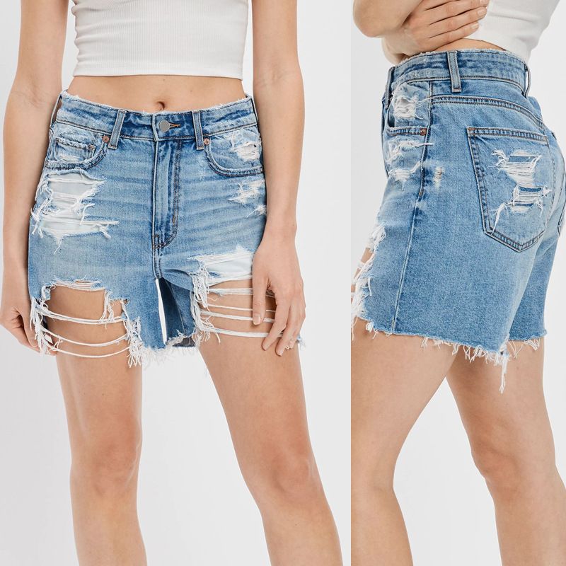 Women's fashion personality ripped casual jeans_voghion.com