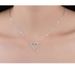 ANENJERY Argento Colore Zircone Abbagliante Amore Cuore Forma Ciondolo Collane Per Le Donne San Valentino Regalo Gioielli S-N57_voghion.com