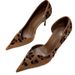 Scarpe con tacco alto leopardate alla moda 2025, nuove scarpe da donna Melard con bocca bassa, alla moda, eleganti, squisite e comode da indossare._voghion.com