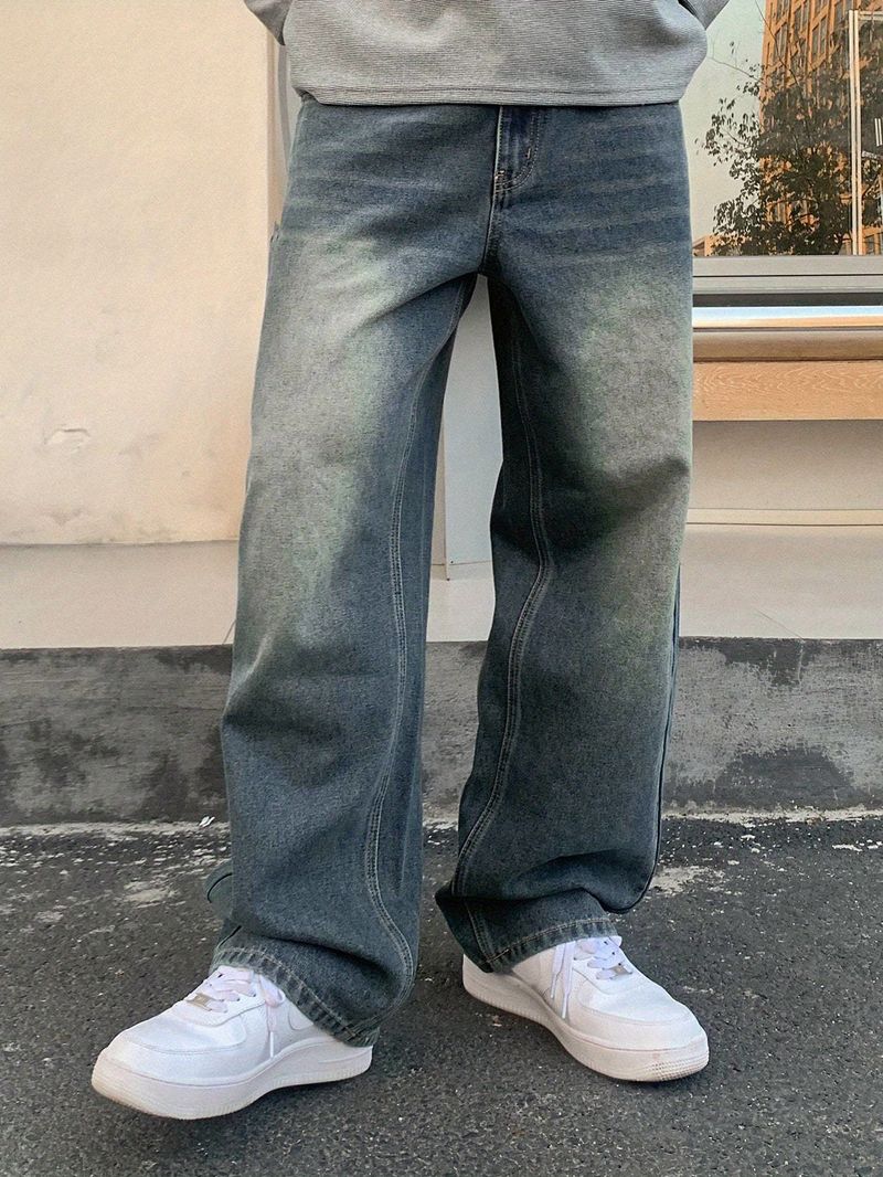 Herren Trend Pocket Jeans Bequeme Herren Freizeithose Modisch für den Alltag_voghion.com
