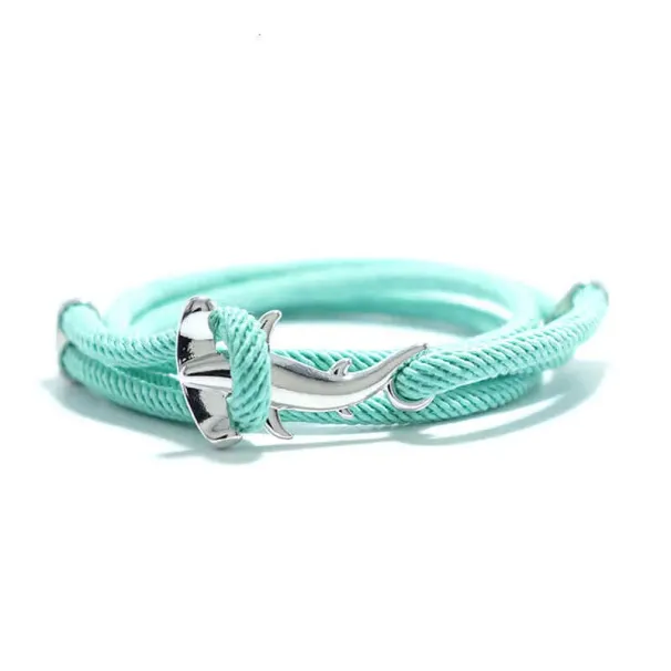Bracciale squalo animale oceanico Homme Bracciale femminile multistrato regolabile con ciondolo Gioielli da campeggio Accessori da spiaggia Regalo per_voghion.com