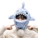 Douyin Shark Hat Mask Geïntegreerde gehoorbescherming Herfst en winter Fiets warme trui Skimuts Grote capaciteit Helmmuts Trend_voghion.com