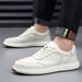 TerraStride Top Layer Cowhide Genuine Leather Men's Sneakers 2025 Spring And Autumn New Casual Breathable White Shoes For Men_voghion.com