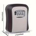 1pc Wall Mounted Key Safe Box With Combination Lock - Metal And Plastic Key Storage For Home Hotel Emergency Travel Security_voghion.com