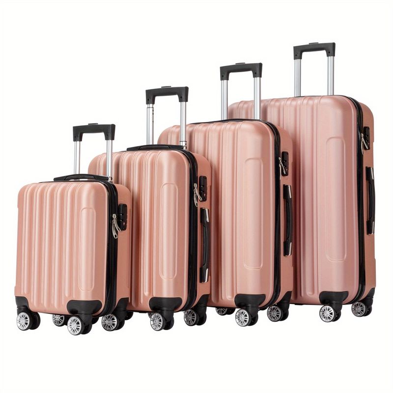 4pcs Luggage Set Abs Hard Shell Suitcase Luggage Sets Cross Border_voghion.com
