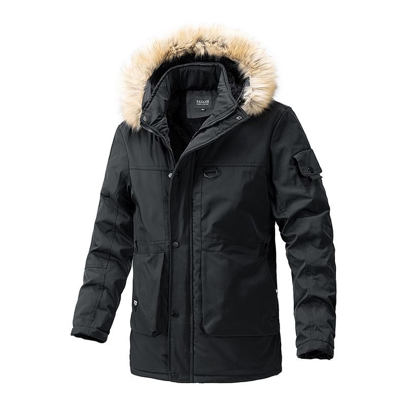 Men's Clothing Can Be Removed Hooded Cotton-padded With Long And Fleece Padded Jacket_voghion.com