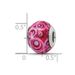 Sterling Silver Reflections Pink & Purple Swirls Overlay Glass Bead_voghion.com