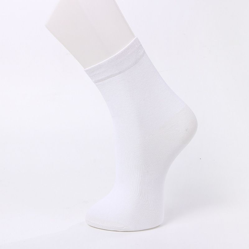 Socks men's solid color high cotton men's socks autumn and winter sweat absorbent breathable business mid-tube socks mid-waist socks_voghion.com