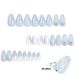 Wearing Nail Plates Wholesale of Finished Products Cold Color Series 3D Water Droplet Shell Nail Art Almond Shaped False Nails_voghion.com