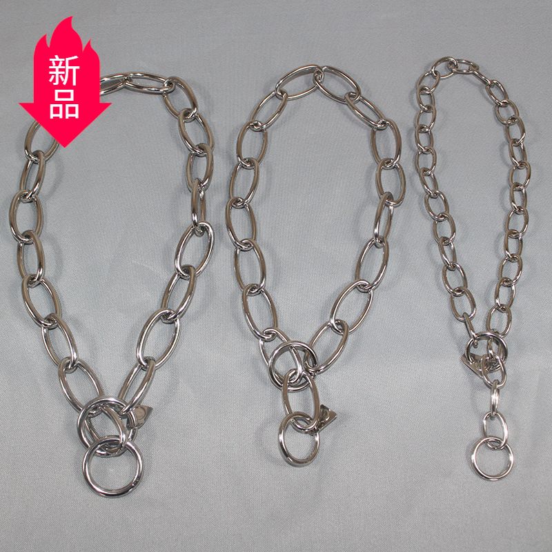 Stainless Steel Training P Chain Leash Medium And Large Walking Pet Collar Dog Harness_voghion.com