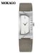 Women's Elegant Square Watch With Genuine Leather Strap, Minimalist Light Luxury Quartz Wristwatch, Waterproof For Daily Wear Quartz Watch_voghion.com