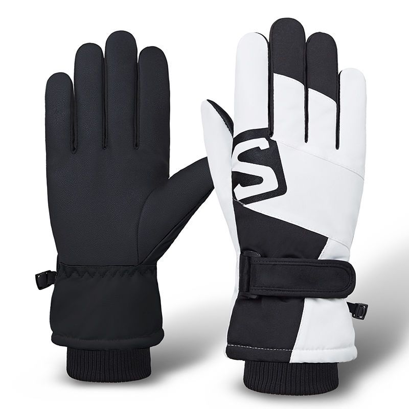 Ski Men And Women, Winter Windproof, Cold-Proof, Non-Slip, Fleece-Lined, Thickened, Touchscreen Compatible, Waterproof,_voghion.com