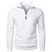 Casual Half-Zip Stand Collar Trendy Simple Loose Plus Size Fleece Men's Sweatshirt Cross-Border_voghion.com