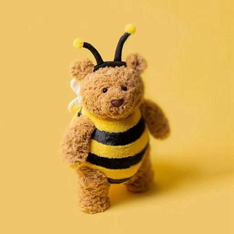 Gefüllte Plüschtiere Puppe Britischer Frühling Biene Bär Plüschtier Puppe Puppe Geburtstagsgeschenk_voghion.com