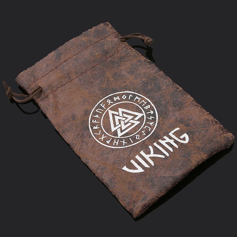 Echtes breites Herren-Lederarmband mit Wikinger-Sonnensymbol_voghion.com