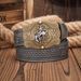 HOT Western Cowboy PU Leather Belt - Men Waist Strap Bull Decoration Floral Engraved for Jeans_voghion.com
