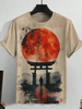 Japanese Ukiyo-e Graphic T Shirt Men Animal Waves Sun 3D Printed T-Shirts Casual Short Sleeve Tees Outdoor Oversized O-Neck Tops_voghion.com