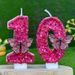 Digital Cake Party Decoration Birthday Candle DIY Rose Red Butterfly_voghion.com