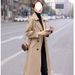 Women's Clothing Trench Coat Long Sleeve A-Line Overcoat With Notched Lapel For Autumn Spring (Khaki, Black, Brown)_voghion.com