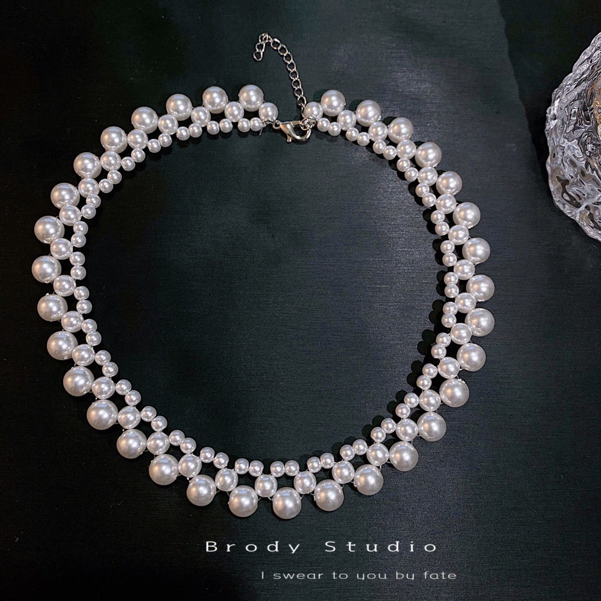 Dilraba's Same Style Pearl Necklace, Elegant Personality, Socialite Choker Collarbone Chain, Short Necklace For Women_voghion.com