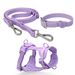 Waterproof Adjustable Pet Collar Harness Three-Piece Set Dog Leash_voghion.com