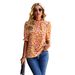 Camicia da donna con fiori frammentati stile tempo libero_voghion.com
