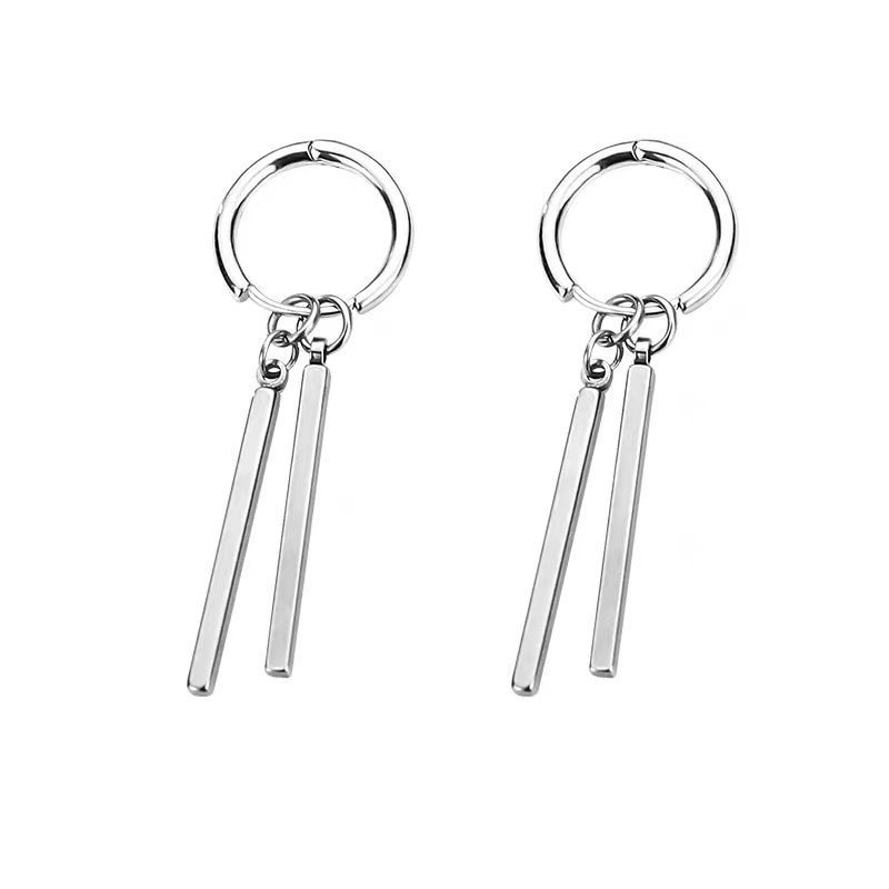 Men's Female Design, High Grade Titanium Steel Male Earrings, Retro Earrings_voghion.com