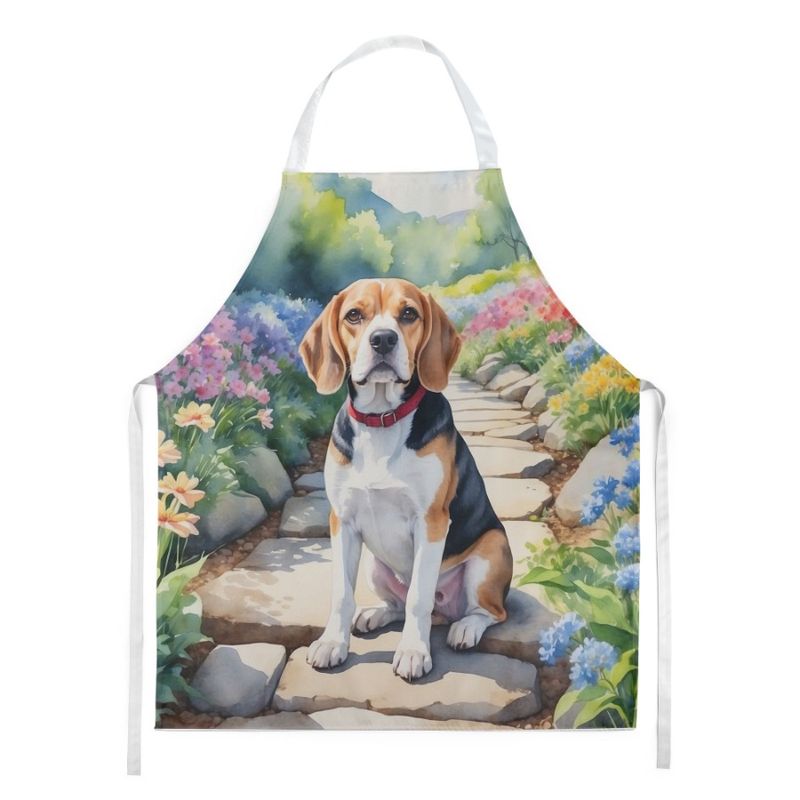 Crafts Beagle Large Adult Multicolor Apron Men Women Kitchen Server Spring Unisex Cooking For Baking Gardening Garden_voghion.com