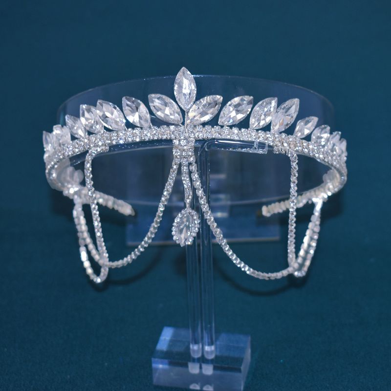 Elegant Rhinestone Bridal Headband For Women - Handcrafted Floral Hair Crown For Weddings, Parties & Special Occasions_voghion.com