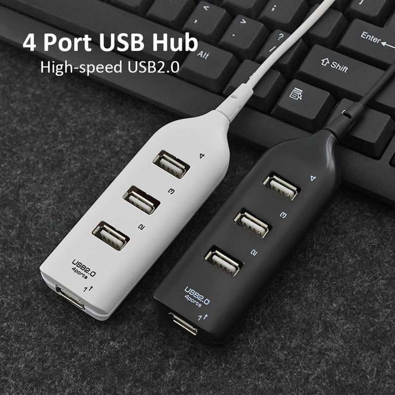 Multi-functional USB Hub 5Mbps High Speed Multi USB 2.0 Port Splitter Durable And Practical Classic 4-In-1 Power Expander Adapter_voghion.com