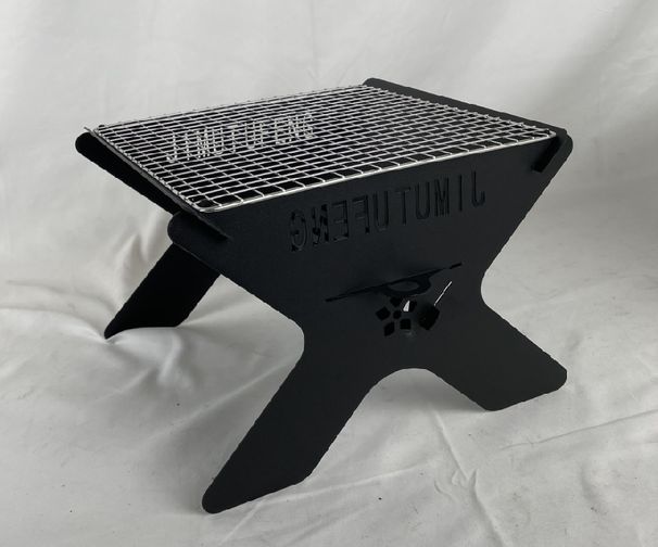 Kart Tipi Yakacak Odun Kamp Piknik Sobası Taşınabilir Kart Tipi Barbekü Açık Hava Izgarası_voghion.com