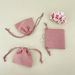 Pochette en daim avec cordon de serrage, porte-clés, emballage, sac en velours, porte-monnaie rose, mini portefeuille_voghion.com