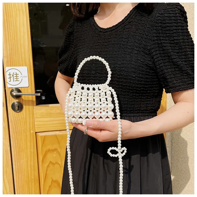 Mini rouge à lèvres perlé, nouveau sac à bandoulière minimaliste à la mode, petit sac carré_voghion.com