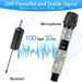 Microfono wireless Dual Dia Crystal Cordless Dynamic Mic Ricevitore batteria ricaricabile per feste, discorsi, karaoke, chiesa_voghion.com