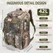 rillrun Mit Rutenhalter, Herren-Box-Rucksack, 42L Große Ausrüstungstasche Store Equipment, Grüne Tarnung, Angelrucksack_voghion.com