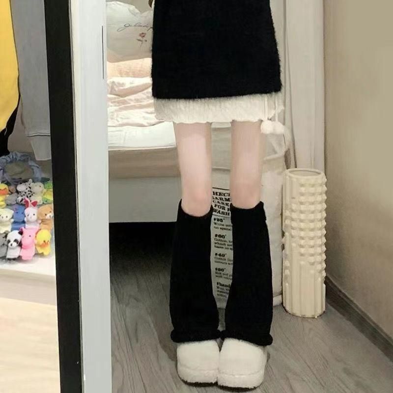 Calcetines japoneses de pierna ancha Y2K, cálidos, para otoño e invierno, para niña, estilo Lolita_voghion.com